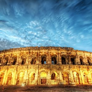 Preview wallpaper rome, italy, colosseum, light, night, hdr