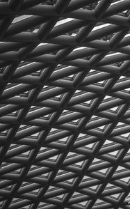 Preview wallpaper roof, architecture, mesh, black and white