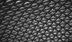 Preview wallpaper roof, architecture, mesh, black and white