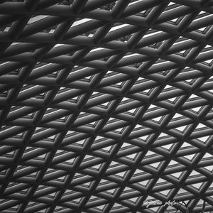 Preview wallpaper roof, architecture, mesh, black and white