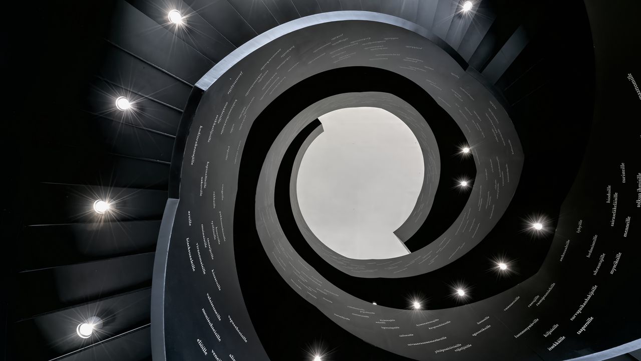 Wallpaper roof, building, light, spiral