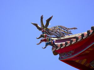 Preview wallpaper roof, china, jewelry, bird, symbol