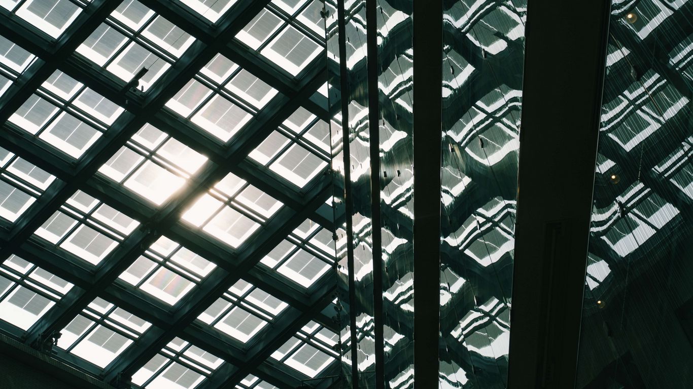 1366x768 Wallpaper roof, light, architecture, dark