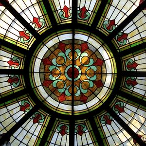 Preview wallpaper roof, mosaic, glass, architecture