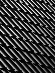 Preview wallpaper roof, roof tiles, tile, bw