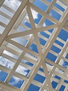 Preview wallpaper roof, structure, sky, white