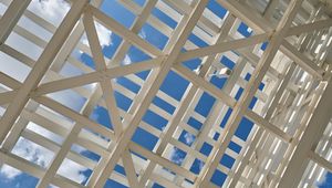 Preview wallpaper roof, structure, sky, white