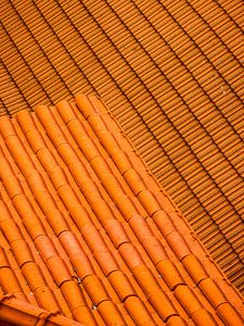 Preview wallpaper roof, tiles, texture, orange