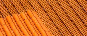 Preview wallpaper roof, tiles, texture, orange