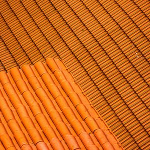 Preview wallpaper roof, tiles, texture, orange