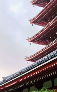 Preview wallpaper roofs, tower, architecture, fog