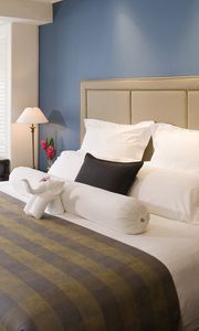 Preview wallpaper room, bed, design, interior, hotel, bedroom, balcony