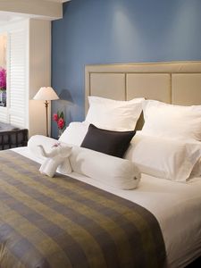 Preview wallpaper room, bed, design, interior, hotel, bedroom, balcony