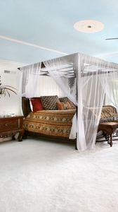 Preview wallpaper room, bed, interior, design, modern, fan