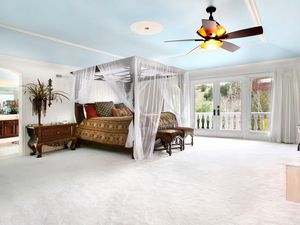 Preview wallpaper room, bed, interior, design, modern, fan