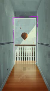 Preview wallpaper room, building, ball, levitation, art