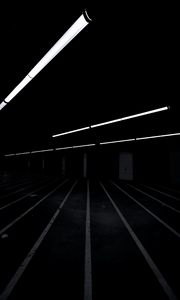 Preview wallpaper room, bulbs, glow, bw, dark