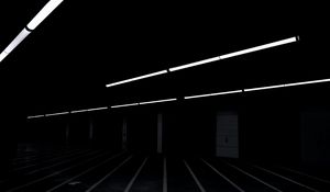 Preview wallpaper room, bulbs, glow, bw, dark