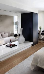 Preview wallpaper room, design, furniture, bed, sofa, comfort, interior
