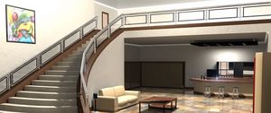 Preview wallpaper room, design, interior design, furniture, stairs