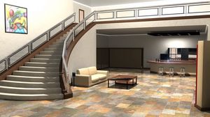 Preview wallpaper room, design, interior design, furniture, stairs