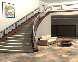 Preview wallpaper room, design, interior design, furniture, stairs