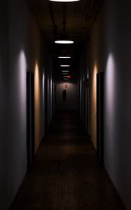 Preview wallpaper room, doors, glow, dark