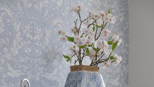 Preview wallpaper room, flowers, vase, interior, furniture