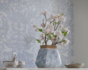 Preview wallpaper room, flowers, vase, interior, furniture