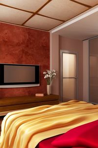 Preview wallpaper room, furniture, design, bedding, tv