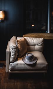 Preview wallpaper room, interior, chair, hat