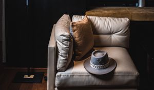 Preview wallpaper room, interior, chair, hat