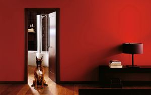 Preview wallpaper room, interior, dog, door, entrance hall