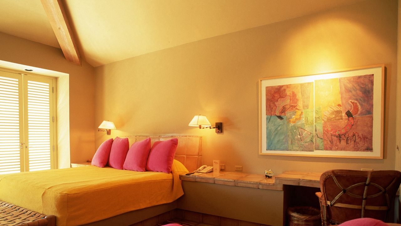 Wallpaper room, light, bed, comfort