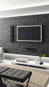 Preview wallpaper room, living room, tv, style, furniture