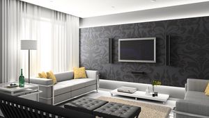 Preview wallpaper room, living room, tv, style, furniture