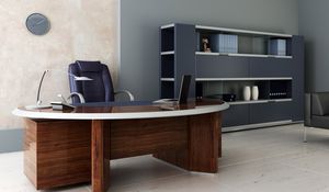 Preview wallpaper room, office, desk, chair, shelves