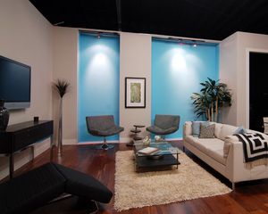 Preview wallpaper room, sofa, carpet, furniture, chairs, tv, shelves, interior