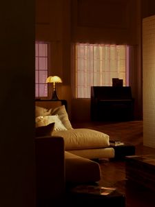 Preview wallpaper room, sofa, light, night