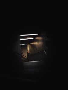 Preview wallpaper room, stairs, lighting, dark
