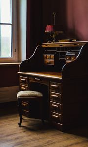 Preview wallpaper room, table, chair, retro, interior