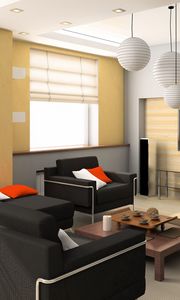 Preview wallpaper room, tv, sofa, interior, design