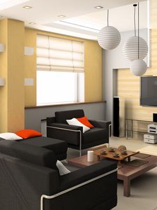 Preview wallpaper room, tv, sofa, interior, design