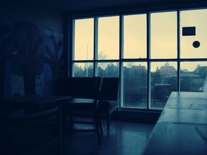 Preview wallpaper room, window, rain, dark, drops