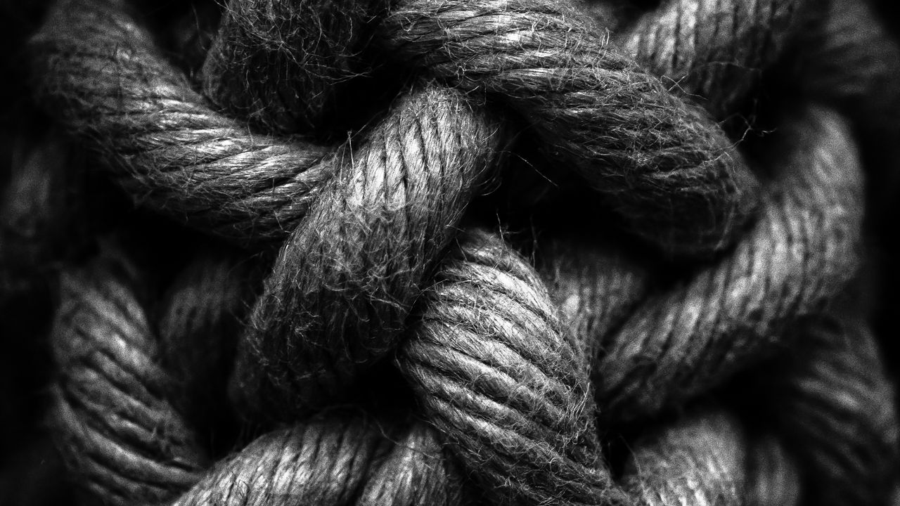 Wallpaper rope, bw, weave