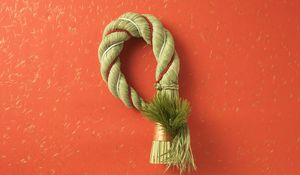 Preview wallpaper rope, red, knot, brush