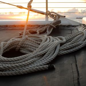 Preview wallpaper rope, sail, sailing boat, sea