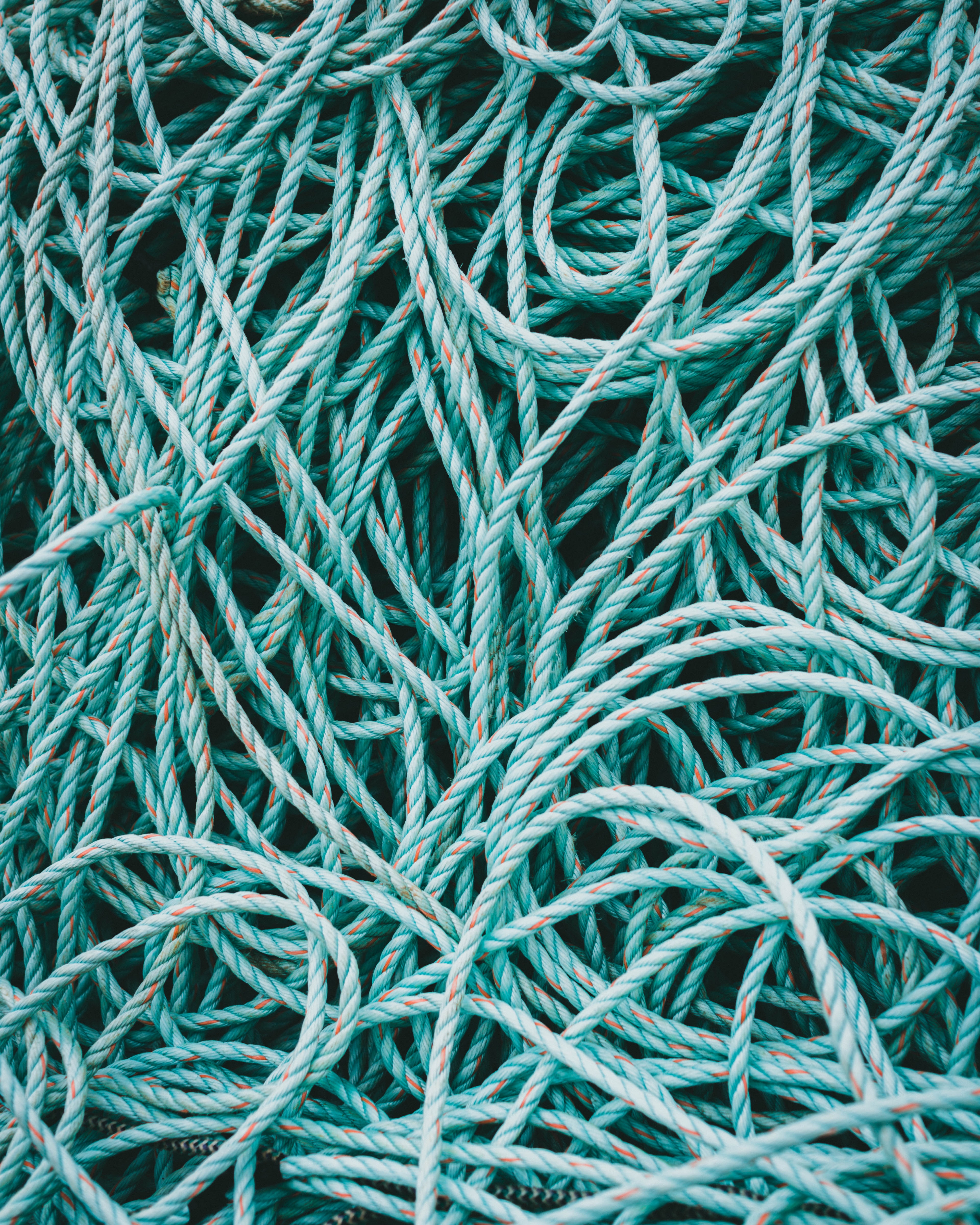 Download wallpaper 3840x4800 rope, texture, blue hd background