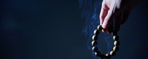 Preview wallpaper rosary, hand, smoke