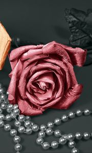 Preview wallpaper rose, beads, decoration